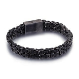 Men's Punk Byzantine Chain Bracelet Double Link Geometric Jewelry