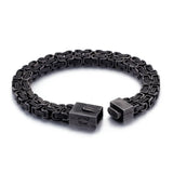 Men's Punk Byzantine Chain Bracelet Double Link Geometric Jewelry