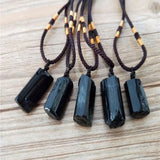 Tourmaline Stone Pendant Necklace Crystal Gem Specimen Healing Stone Jewelry