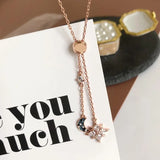 Moon & Star Necklace Female Pendant Chain Clavicle Jewelry Gift