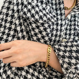 Pig Nose Bracelet Women Cuban Bracelet Femme Stainless Steel