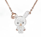 Crystal Rabbit Necklace Chain Choker for Women