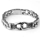 Vintage Cuban Chain Bracelet Stainless Steel Gold/Silver/Black Pattern
