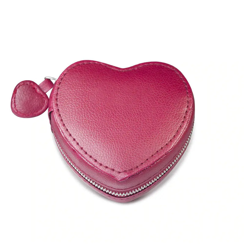 Vintage Red Heart Shaped Jewelry Box Wedding Women Jewelry