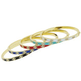 Colorful Enamel Lucky Evil Eye Bangle