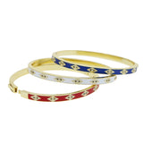 Colorful Enamel Lucky Evil Eye Bangle