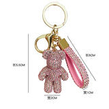 Faux Diamond Bear Keychain Bag Pendant