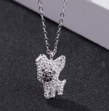 Crystal Pet Dogs Necklace Gift for Girls and Boys
