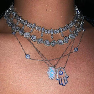 925 Silver Evil Eye Charm Necklace
