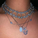 925 Silver Evil Eye Charm Necklace