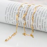 Plated Key Pendant Necklace for Women 1.1mm Width Christmas Gift