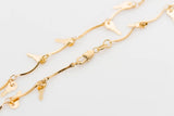 Plated Key Pendant Necklace for Women 1.1mm Width Christmas Gift