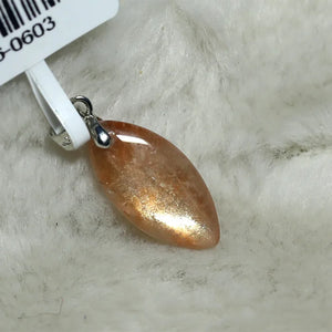 High Flash Natural Orange Sunstone Pendant