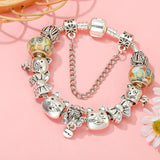 Fortune Cat Charm Beads Pendant for Women Girl Jewelry