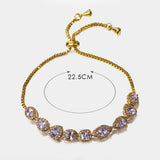 CZ Crystal Bracelet Set - Large Size & Various Colors - Pulseira Feminina