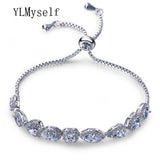 CZ Crystal Bracelet Set - Large Size & Various Colors - Pulseira Feminina