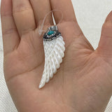 High Freshwater Shell Angel Necklace Pendant Reiki Healing Charm Jewelry