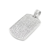 Stone Square Tag Necklace for Men Stainless Steel Hip Hop Necklace