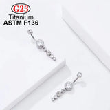 G23 Titanium CZ Zircon Navel Piercing Belly Button Rings