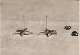 925 Sterling Silver Star Stud Earrings Punk Rock Allergy Gift
