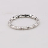 925 Silver Bamboo Pattern Ring for European Jewelry