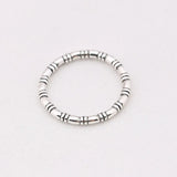 925 Silver Bamboo Pattern Ring for European Jewelry