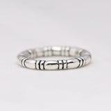 925 Silver Bamboo Pattern Ring for European Jewelry