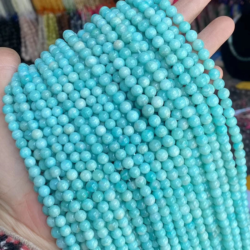 Natural Amazonite Stone Beads Round Loose Spacer Beads 6/8/10mm 15''