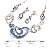 Geometric Silver Chain Choker Necklace for Women