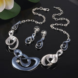 Geometric Silver Chain Choker Necklace for Women