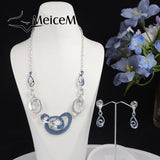 Geometric Silver Chain Choker Necklace for Women