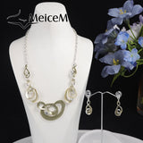 Geometric Silver Chain Choker Necklace for Women