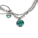 Geometry Pendant Necklace Round Enamel Jewelry For Women