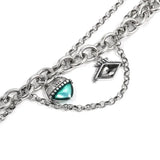 Geometry Pendant Necklace Round Enamel Jewelry For Women