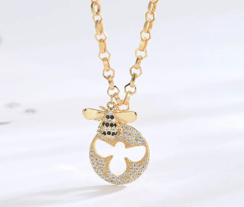 High Bee Necklace Pendant Micro-set Gift