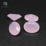 Milky Glass Gems Oval Shape Loose Beads For Jewelry