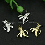 Banana Charms with CZ Settings for Women Jewelry Making 20pcs/lot