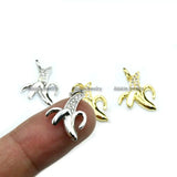 Banana Charms with CZ Settings for Women Jewelry Making 20pcs/lot