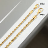 Stainless Steel Twisted Rope Chain Layering Choker Necklace for Women
