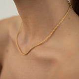 Stainless Steel Twisted Rope Chain Layering Choker Necklace for Women