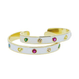 High Women Jewelry CZ Enamel Bangle