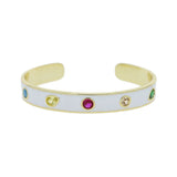 High Women Jewelry CZ Enamel Bangle