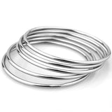 Stainless Steel Womens Bangle Bracelet Set