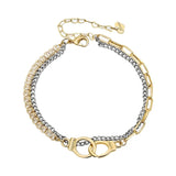 Plated Zirconia Double-layer Bracelet Women Hiphop Jewelry