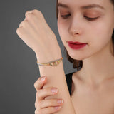 Plated Zirconia Double-layer Bracelet Women Hiphop Jewelry