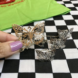 Women's High Silver Butterfly Bracelet Cross Chain Jewelry