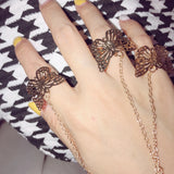 Women's High Silver Butterfly Bracelet Cross Chain Jewelry