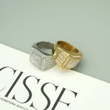 Silver Men Ring with Rhinestone - Christmas Fine Jewelry