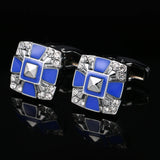 Golden Rhinestone Cufflinks Men's French Shirt Accessories
