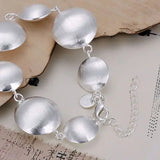 High Gorgeous Silver Bracelet Round Head Charms Bracelet